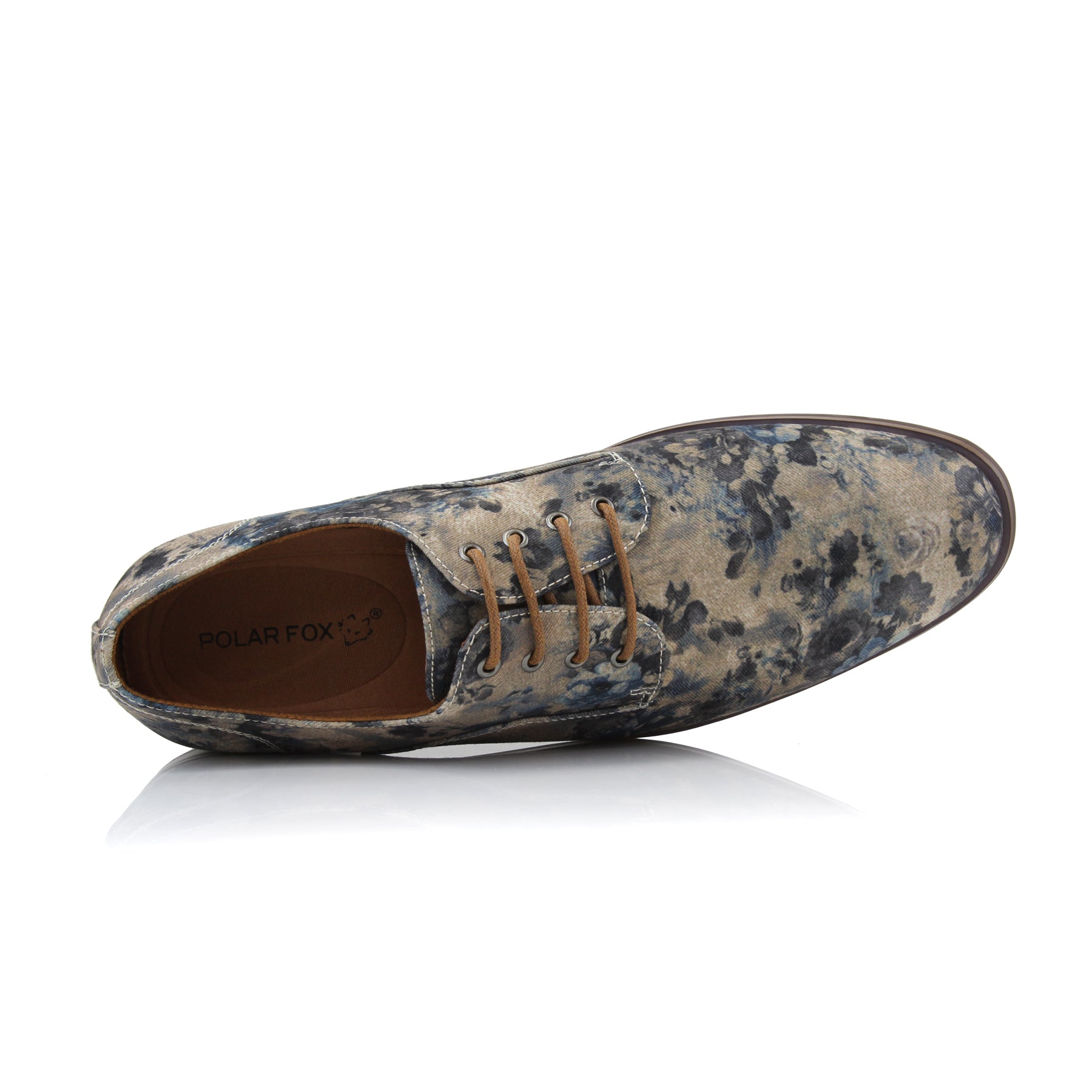 Floral Derby Shoes | Paco by Polar Fox | Conal Footwear | Top-Down Angle View