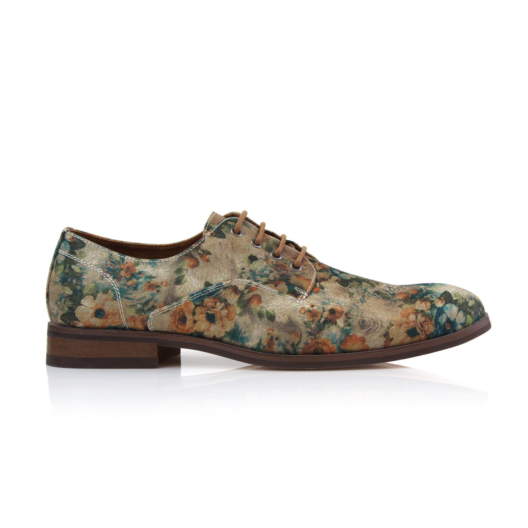 Floral Derby Shoes | Paco by Polar Fox | Conal Footwear | Outer Side Angle View