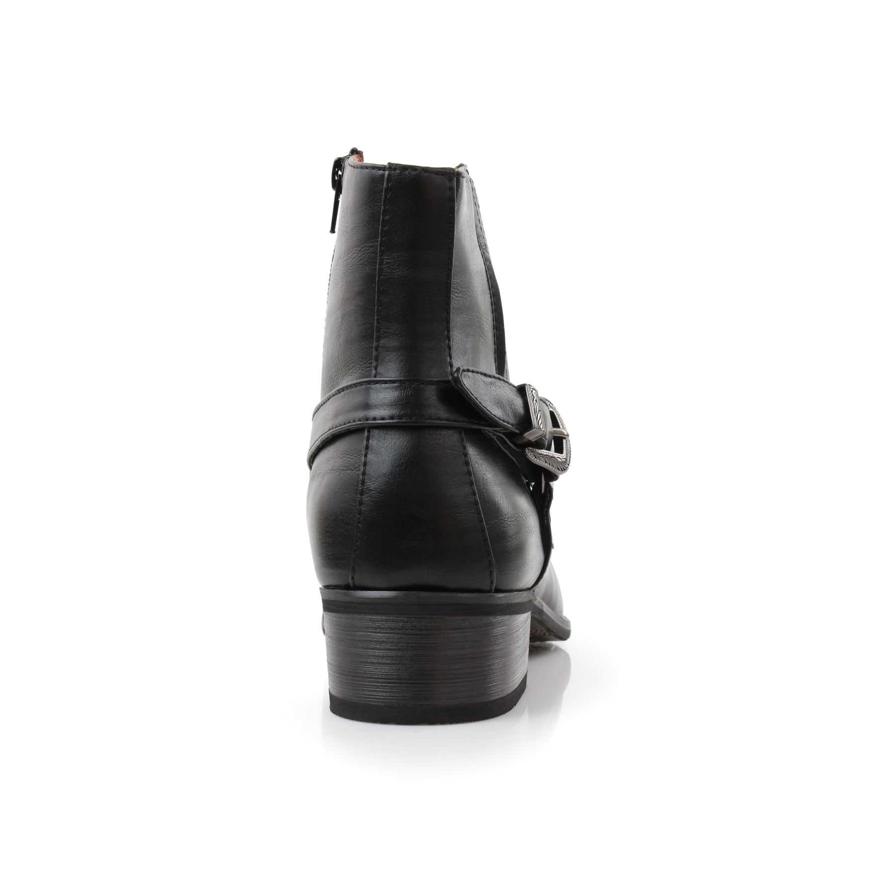 Faux Leather Cowboy Boots | Reyes by Ferro Aldo | Conal Footwear | Back Angle View