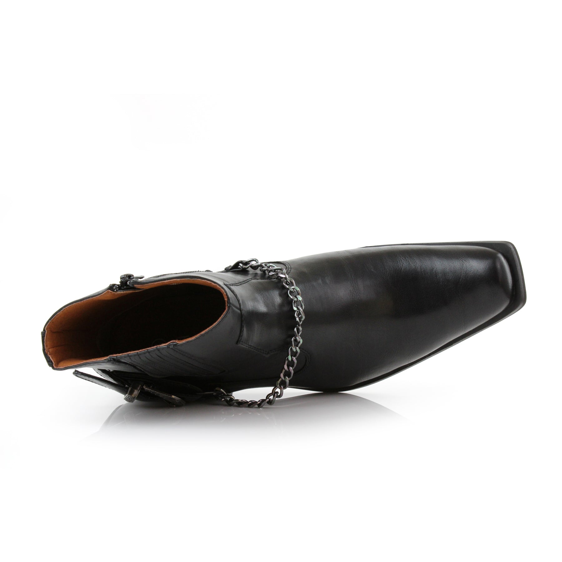 Faux Leather Cowboy Boots | Reyes by Ferro Aldo | Conal Footwear | Top-Down Angle View