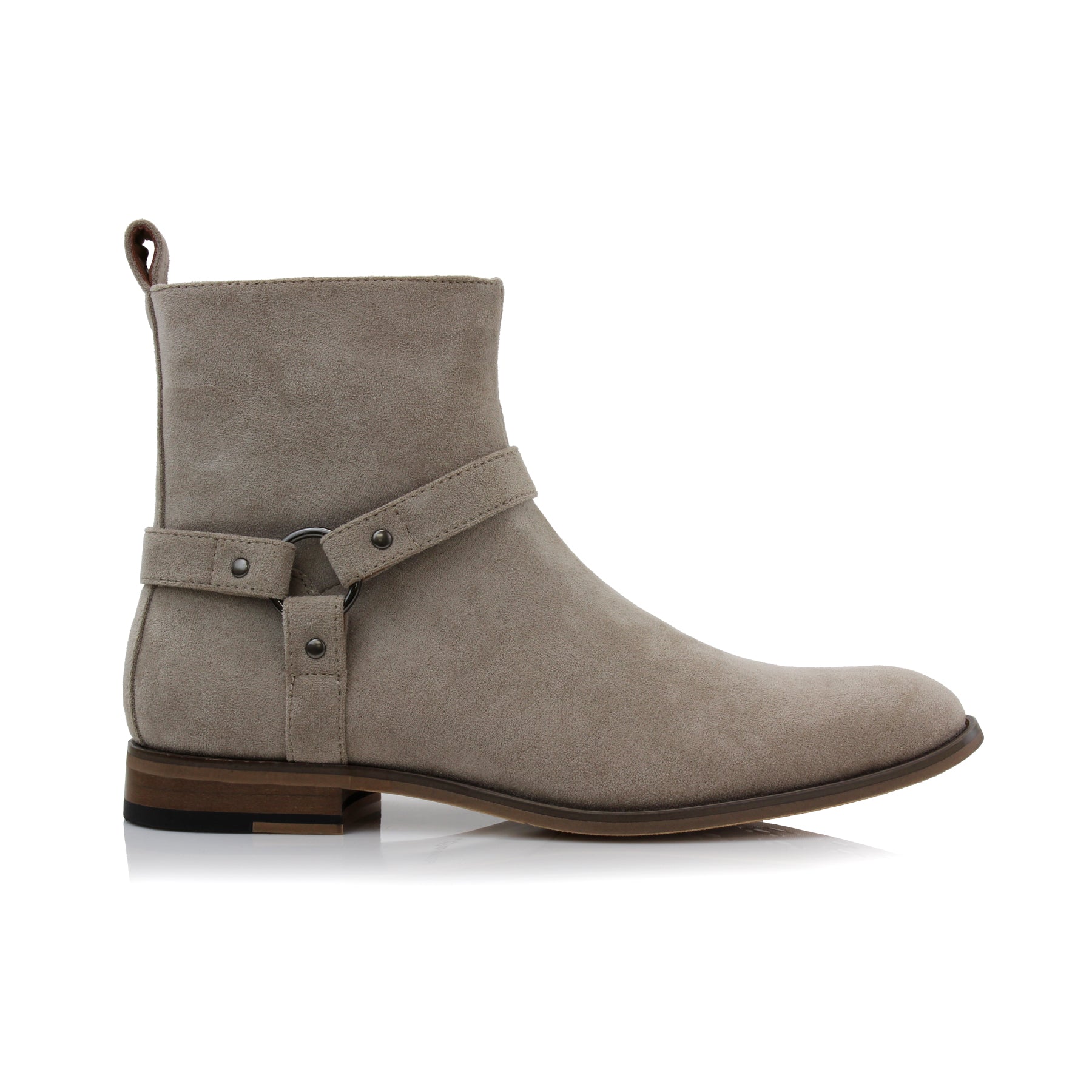 Suede Modern Western Ankle Boots | Rhett by Polar Fox | Conal Footwear | Outer Side Angle View