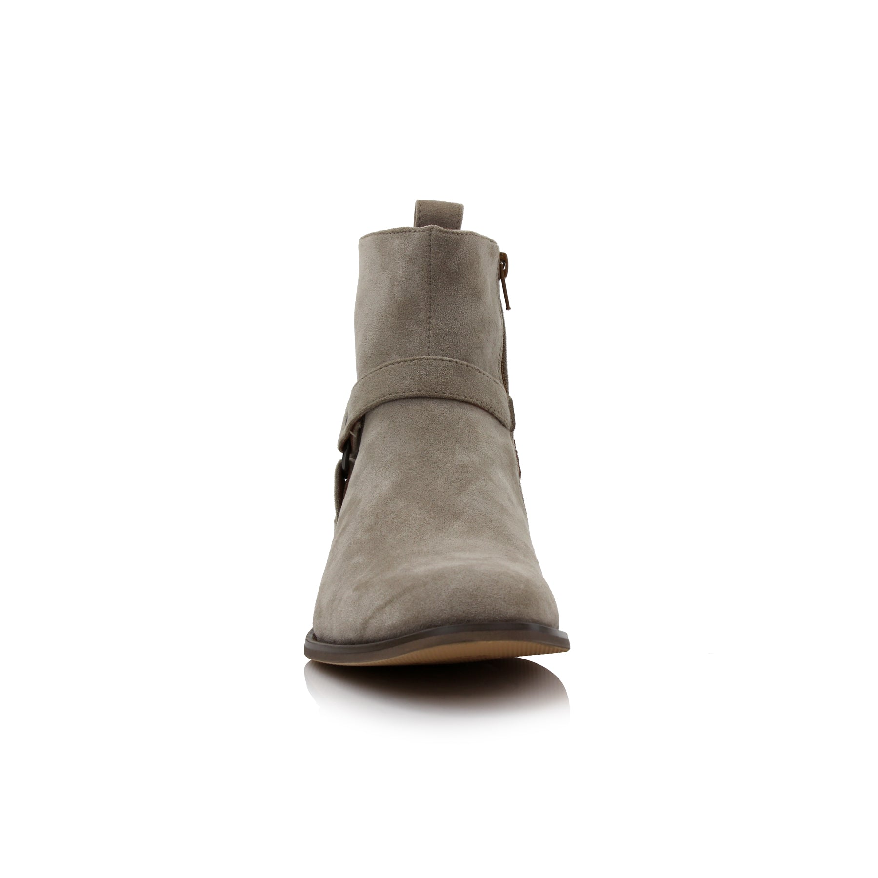 Suede Modern Western Ankle Boots | Rhett by Polar Fox | Conal Footwear | Front Angle View