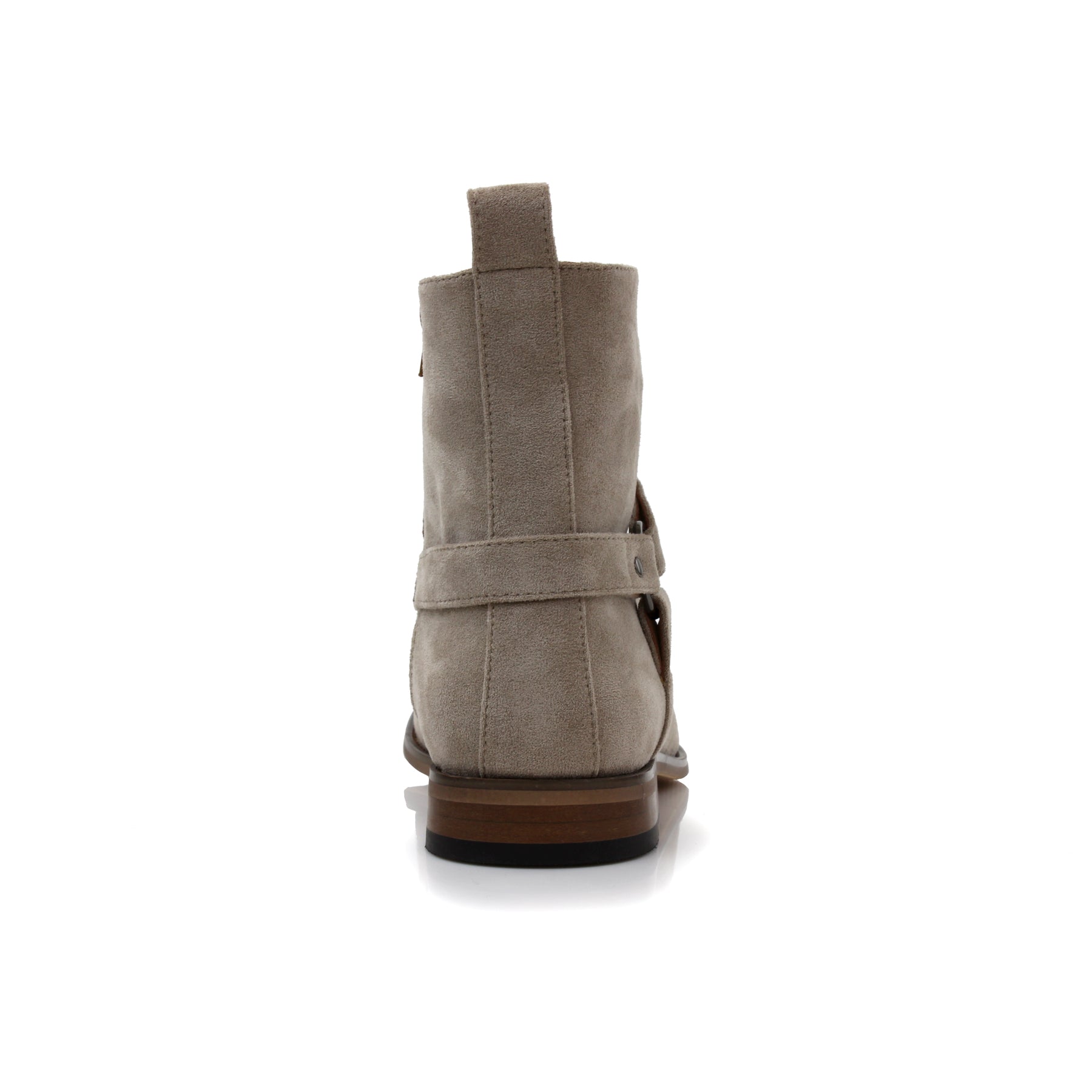 Suede Modern Western Ankle Boots | Rhett by Polar Fox | Conal Footwear | Back Angle View