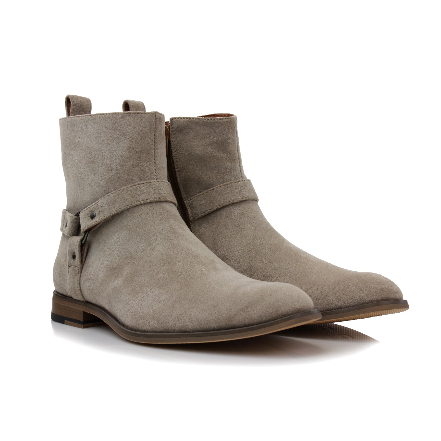 Suede Modern Western Ankle Boots | Rhett by Polar Fox | Conal Footwear | Paired Angle View