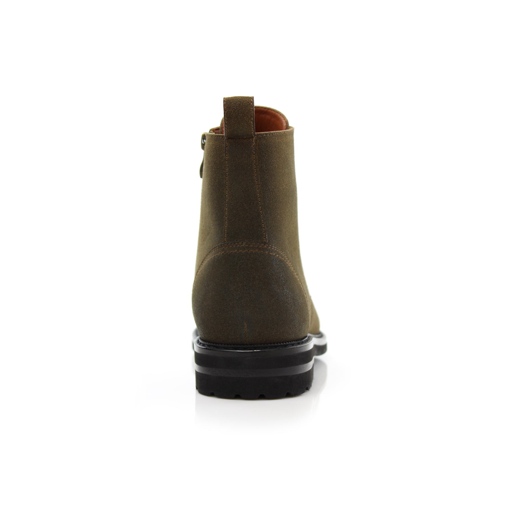 Burnished Suede High-Top Derby Boots | Wright by Polar Fox | Conal Footwear | Back Angle View